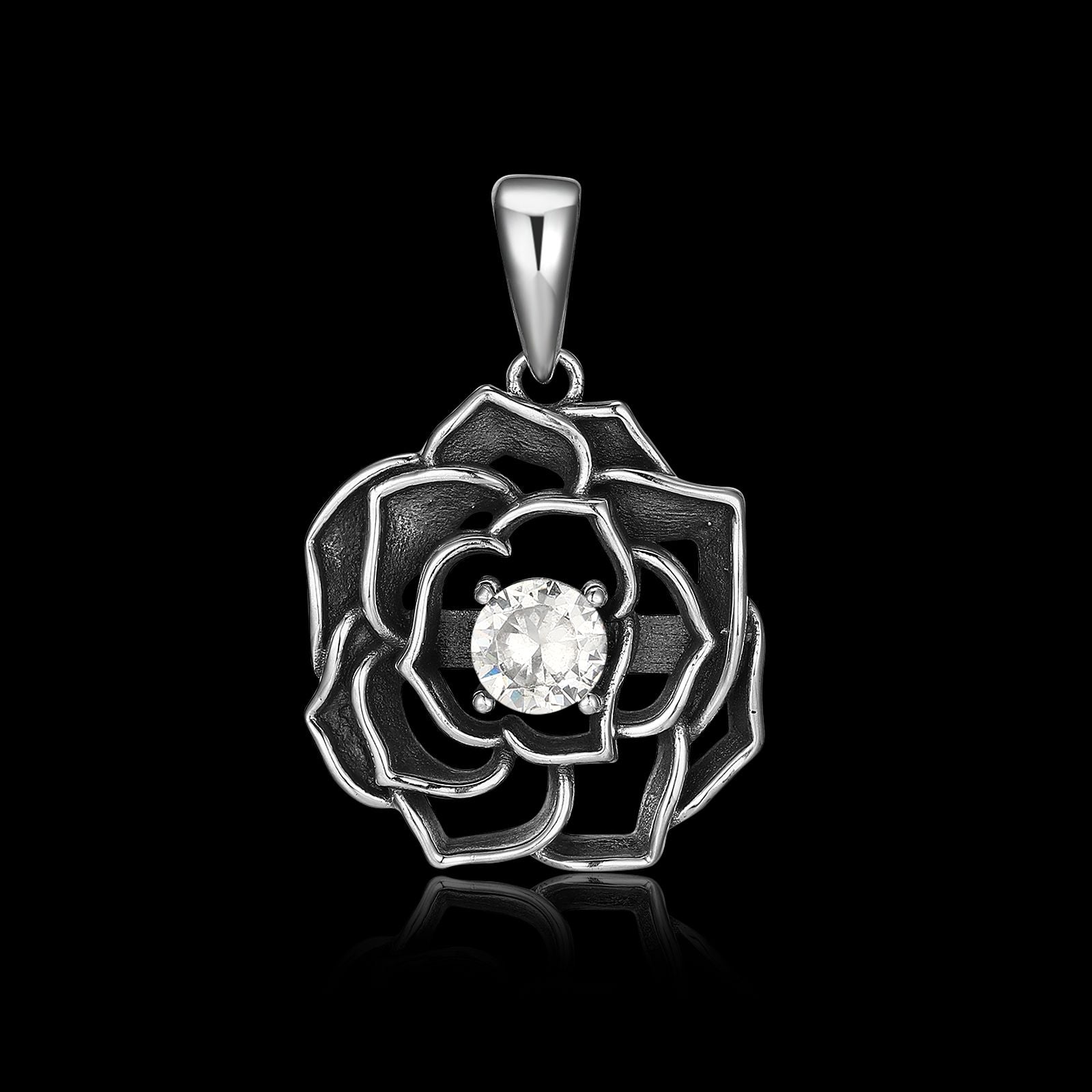 FROSTED ROSE. - 925 STERLING SILVER