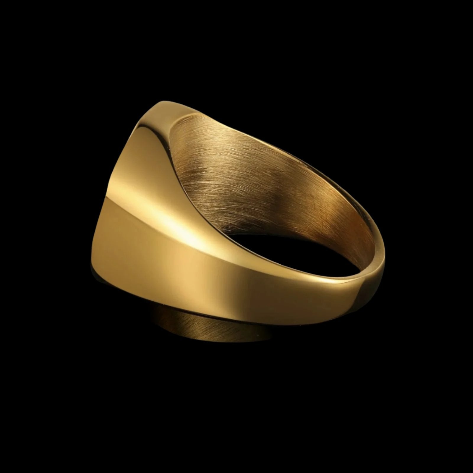 HEXAGON ONYX RING. - GOLD
