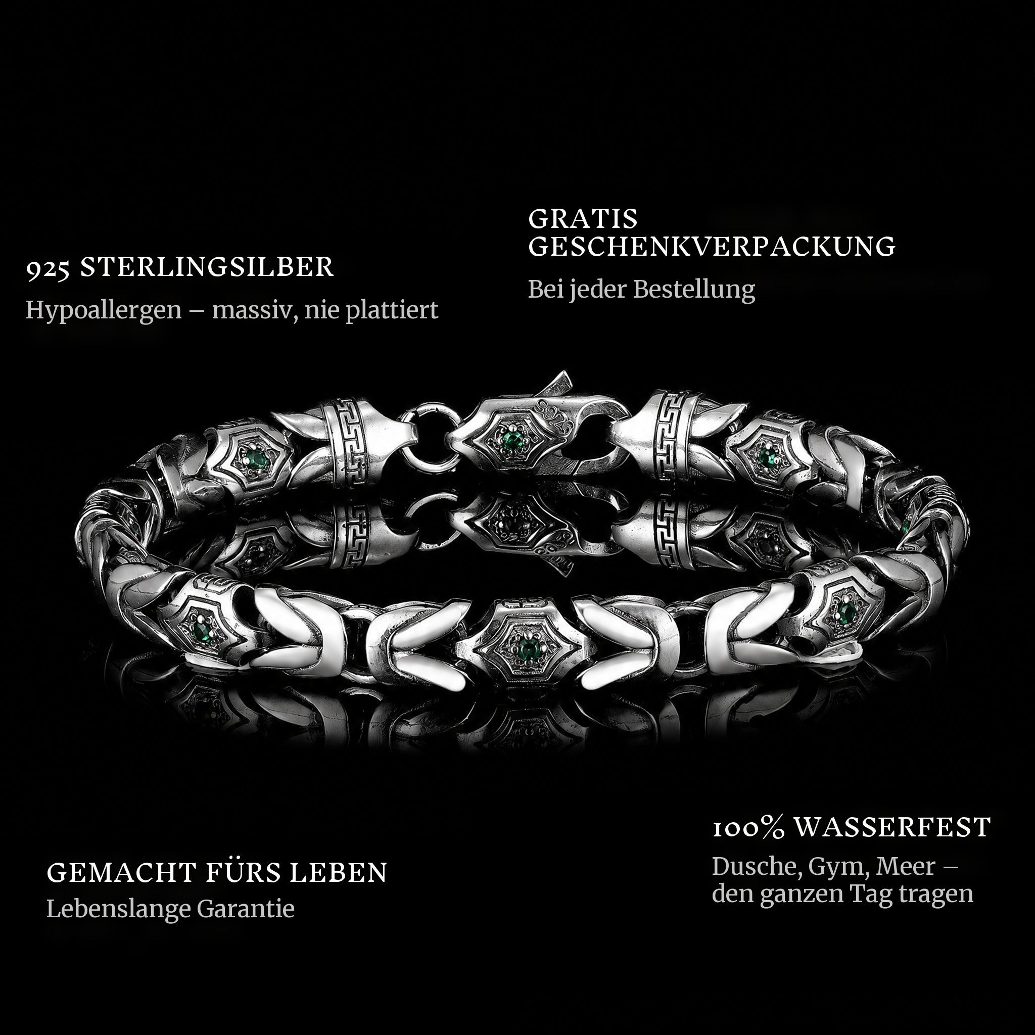 Guardian'S Gift features: 925 sterling silver, free gift packaging, 100% waterproof, lifetime guarantee
