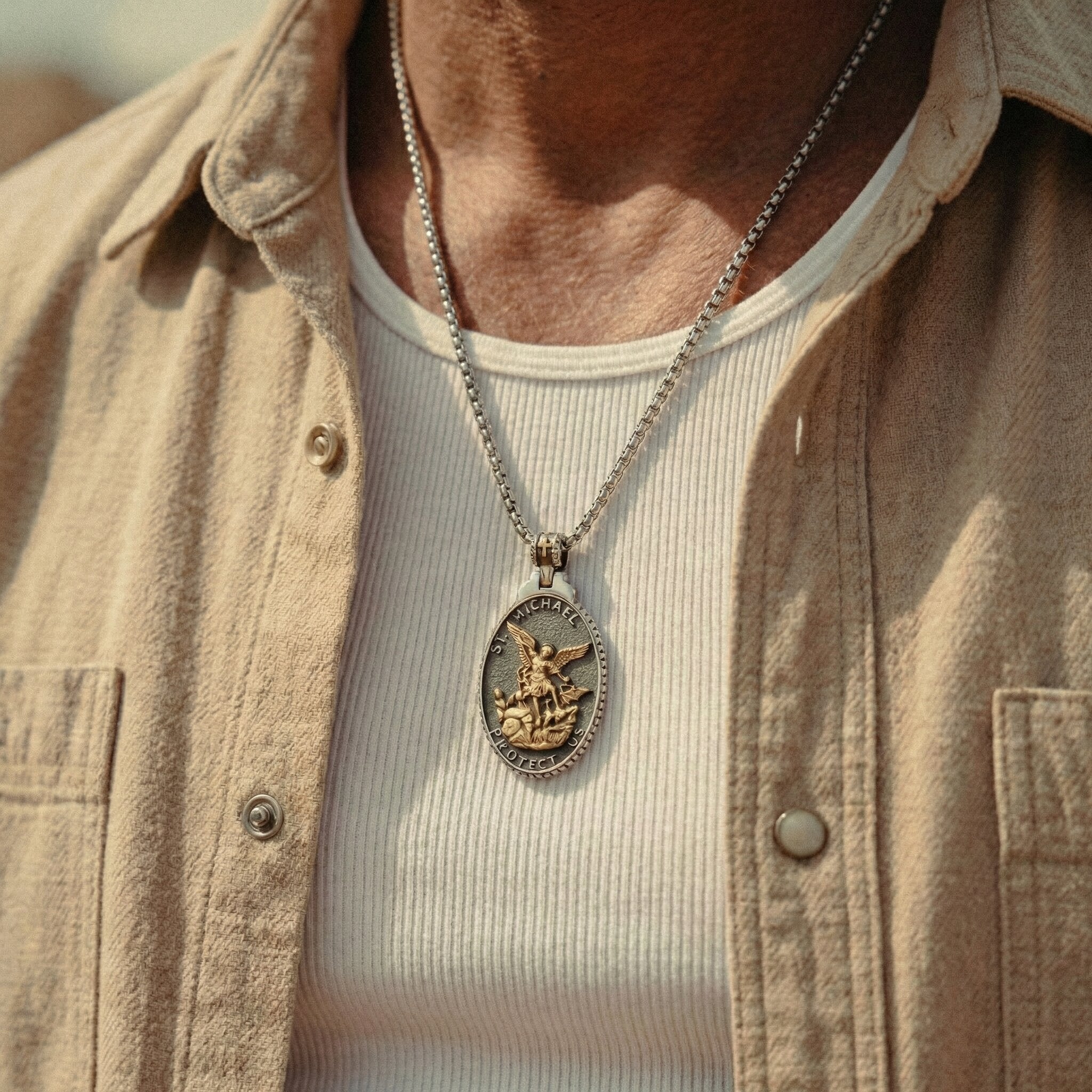 ST. MICHAELS BADGE.