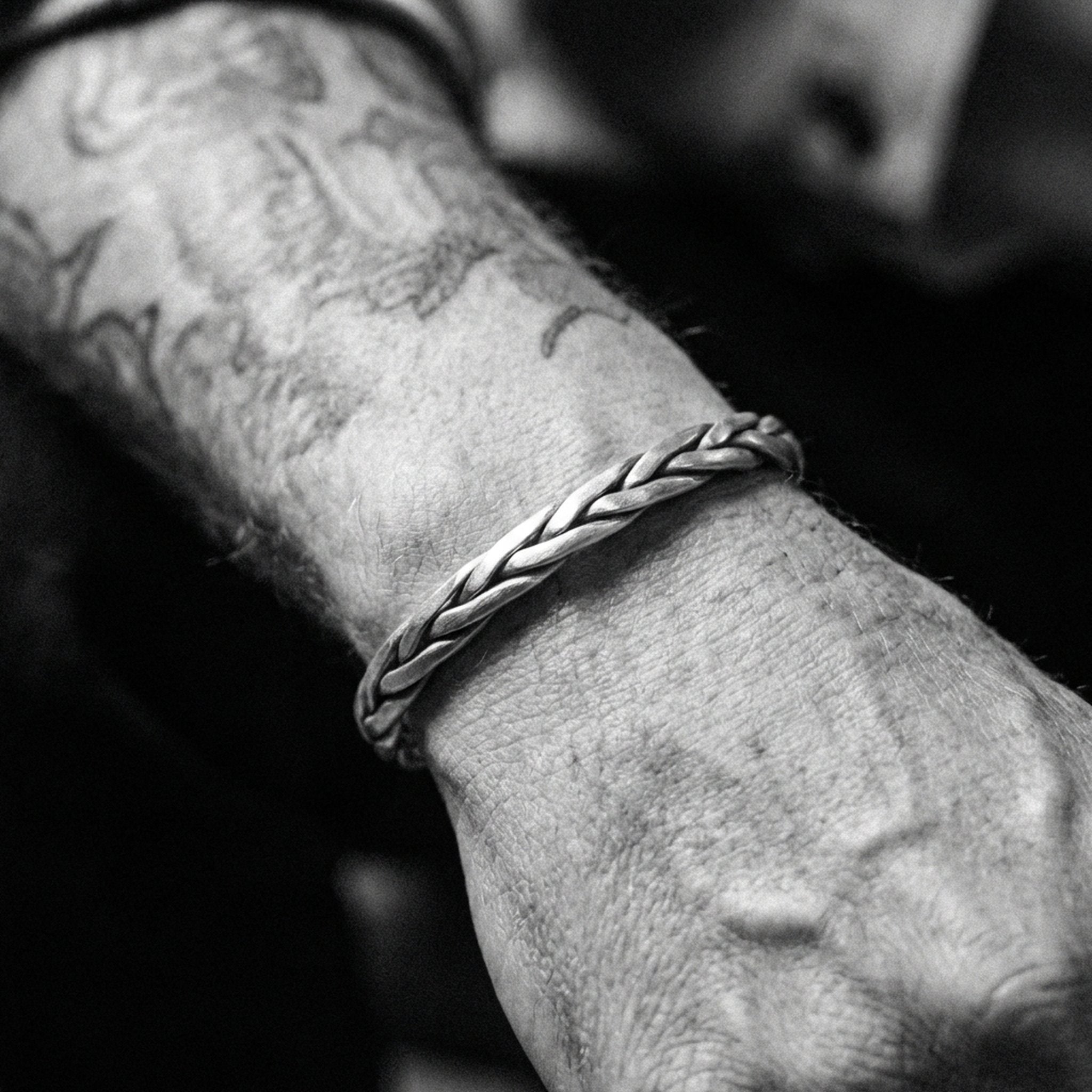 THE WOVEN BANGLE. - 925 STERLING SILVER