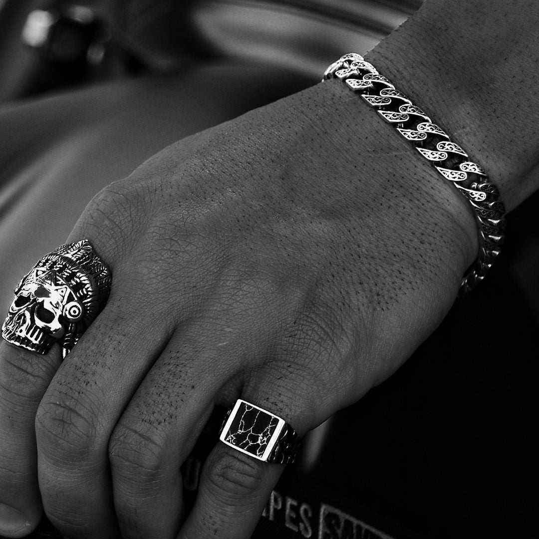 ANCIENT CUBAN. - 925 STERLING SILVER