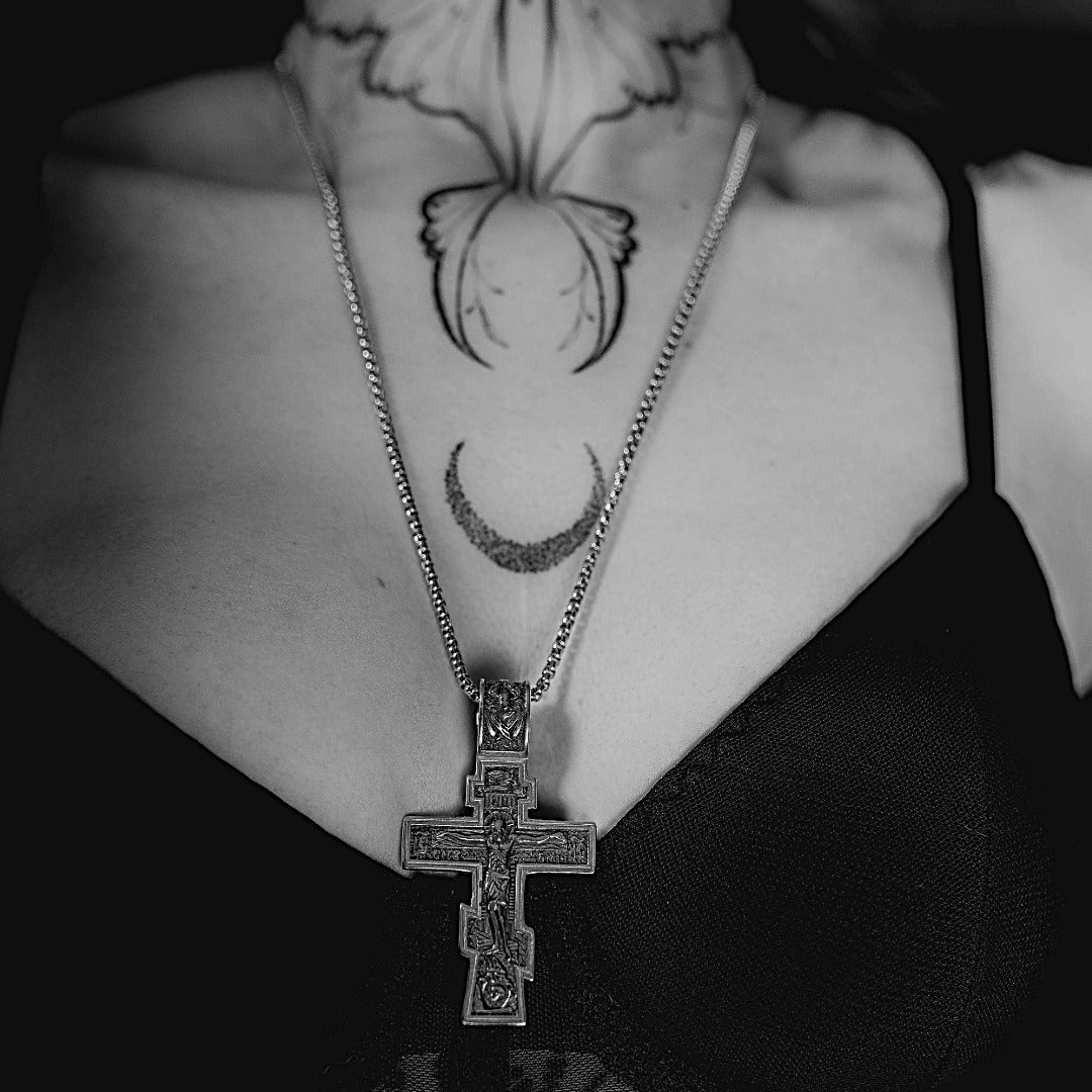 DARK JESUS CROSS GOLD. - KETTE