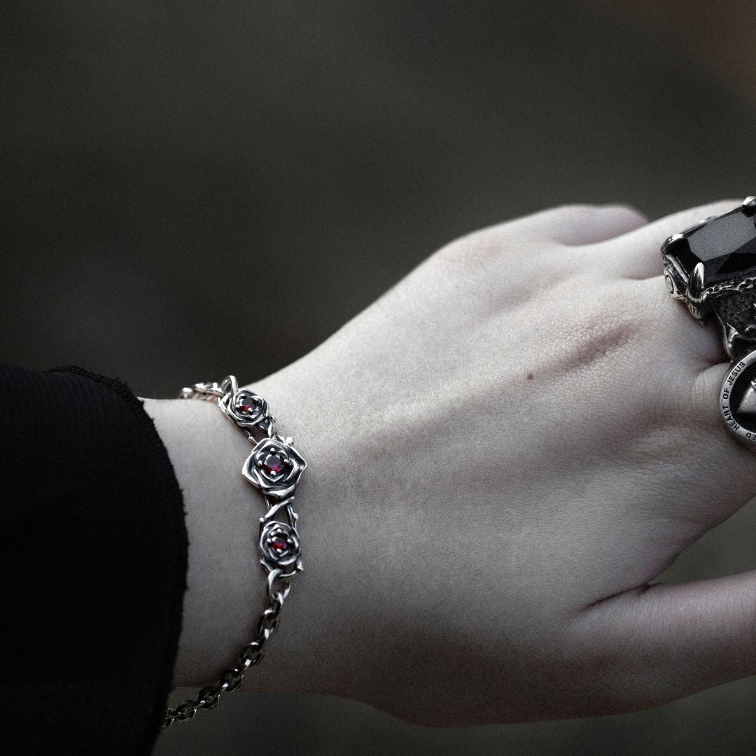 RED ROSES. - 925 STERLING SILVER