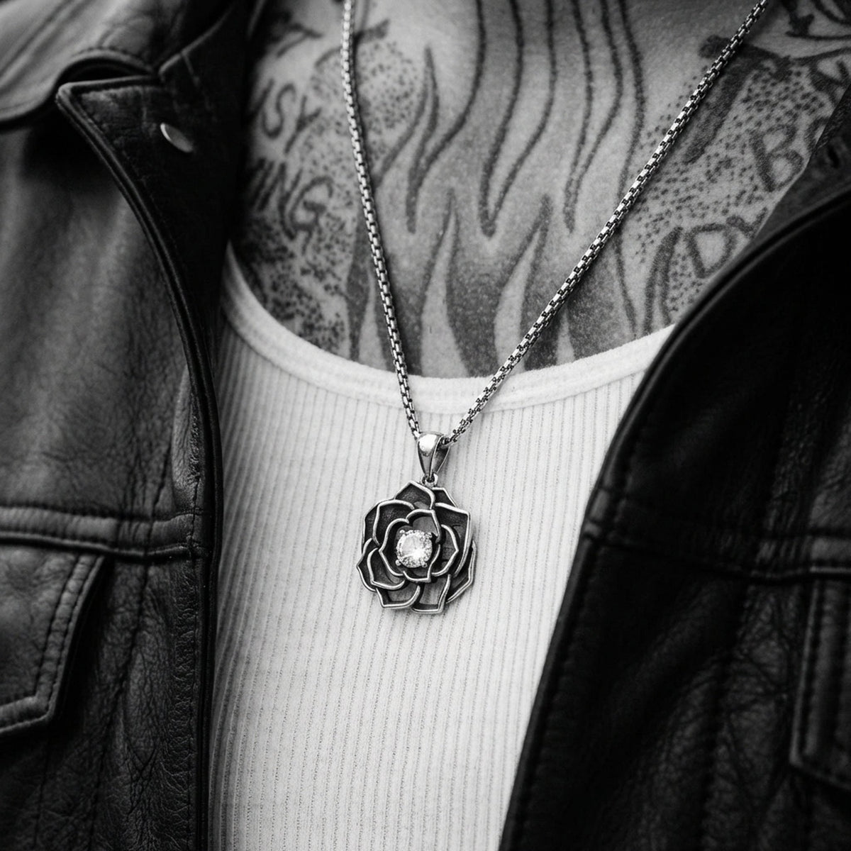 FROSTED ROSE. - 925 STERLING SILVER