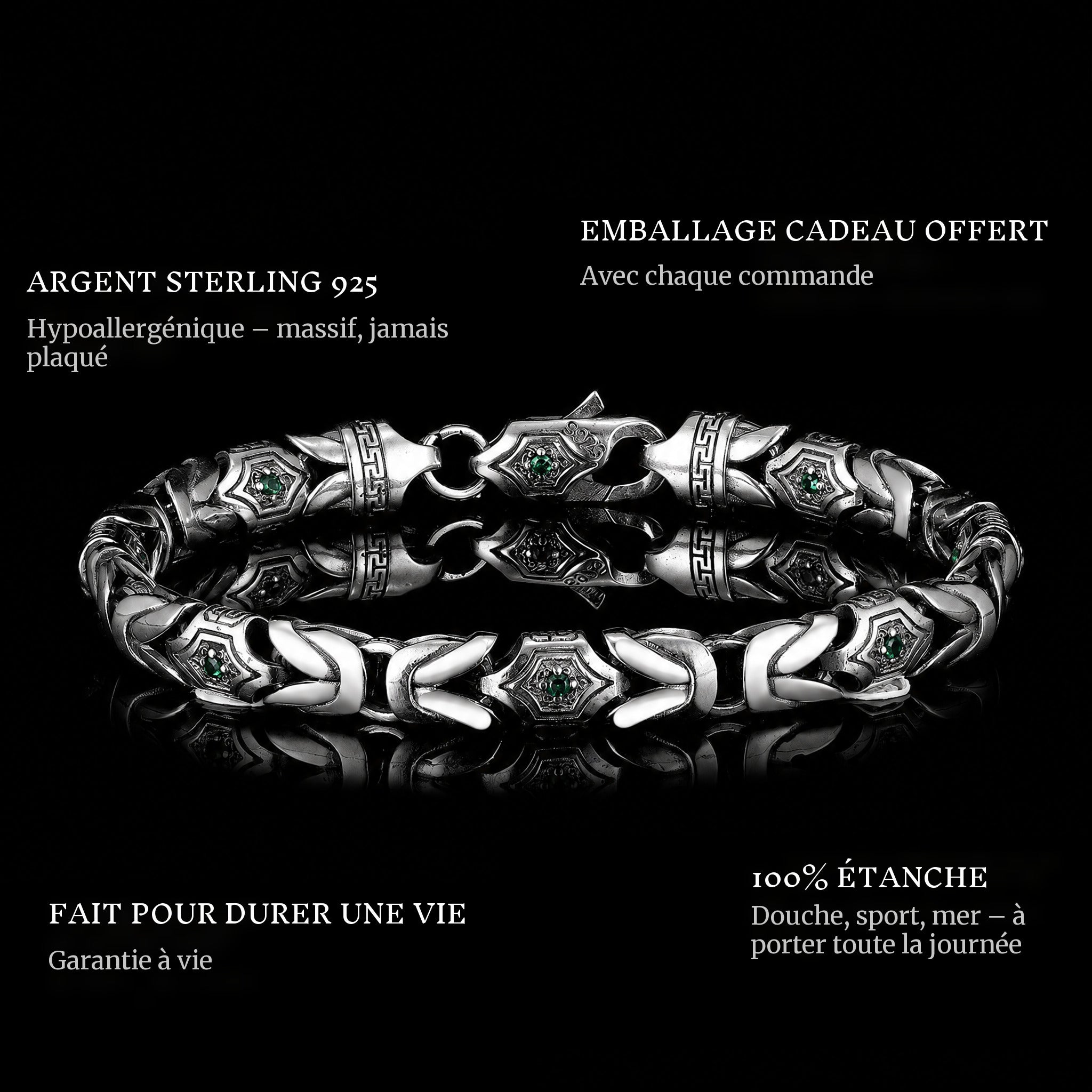 Guardian'S Gift features: 925 sterling silver, free gift packaging, 100% waterproof, lifetime guarantee