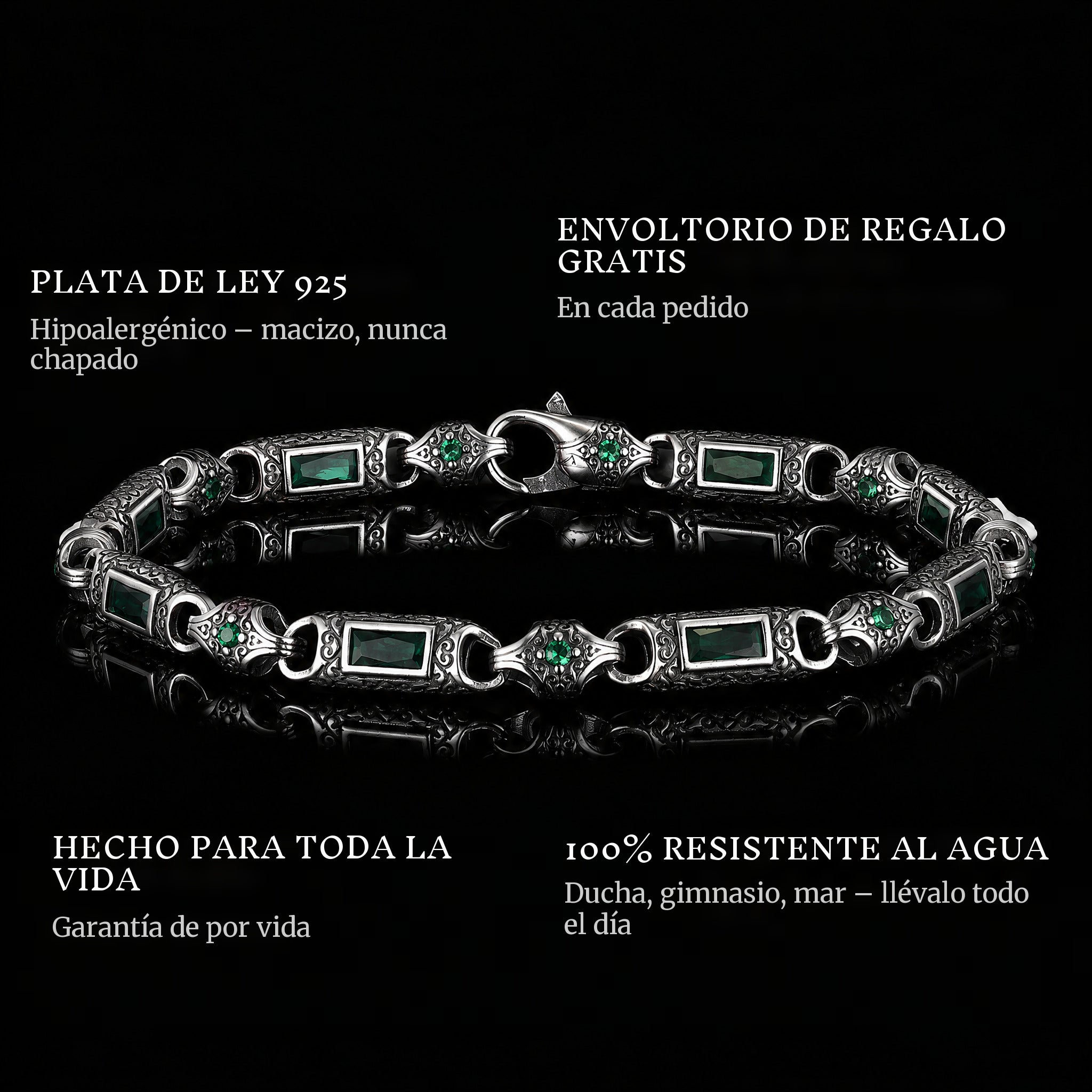 Guardian'S Glow features: 925 sterling silver, free gift packaging, 100% waterproof, lifetime guarantee