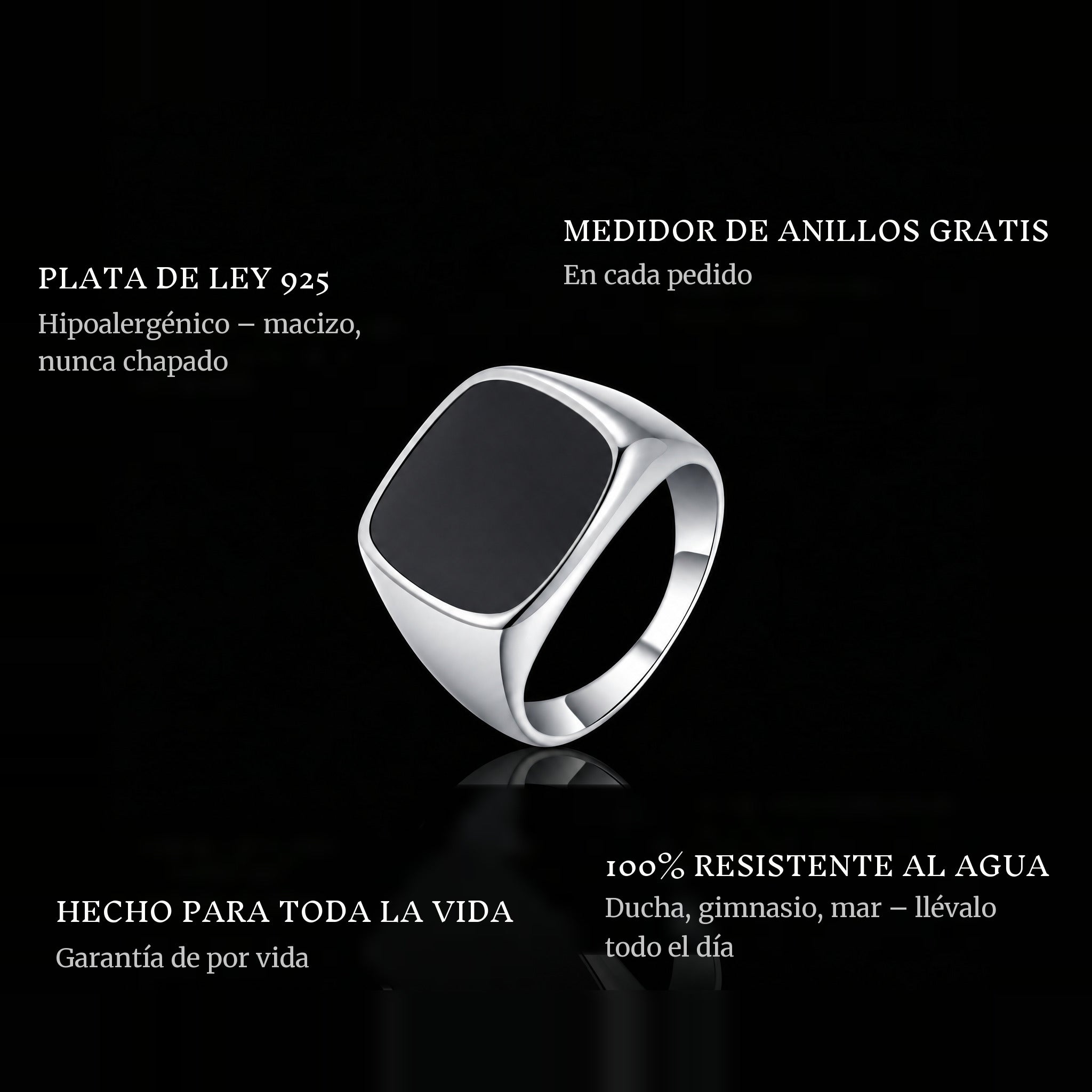 On The Road ring features: 925 sterling silver, free ring sizer in every order, 100% waterproof, lifetime guarantee
