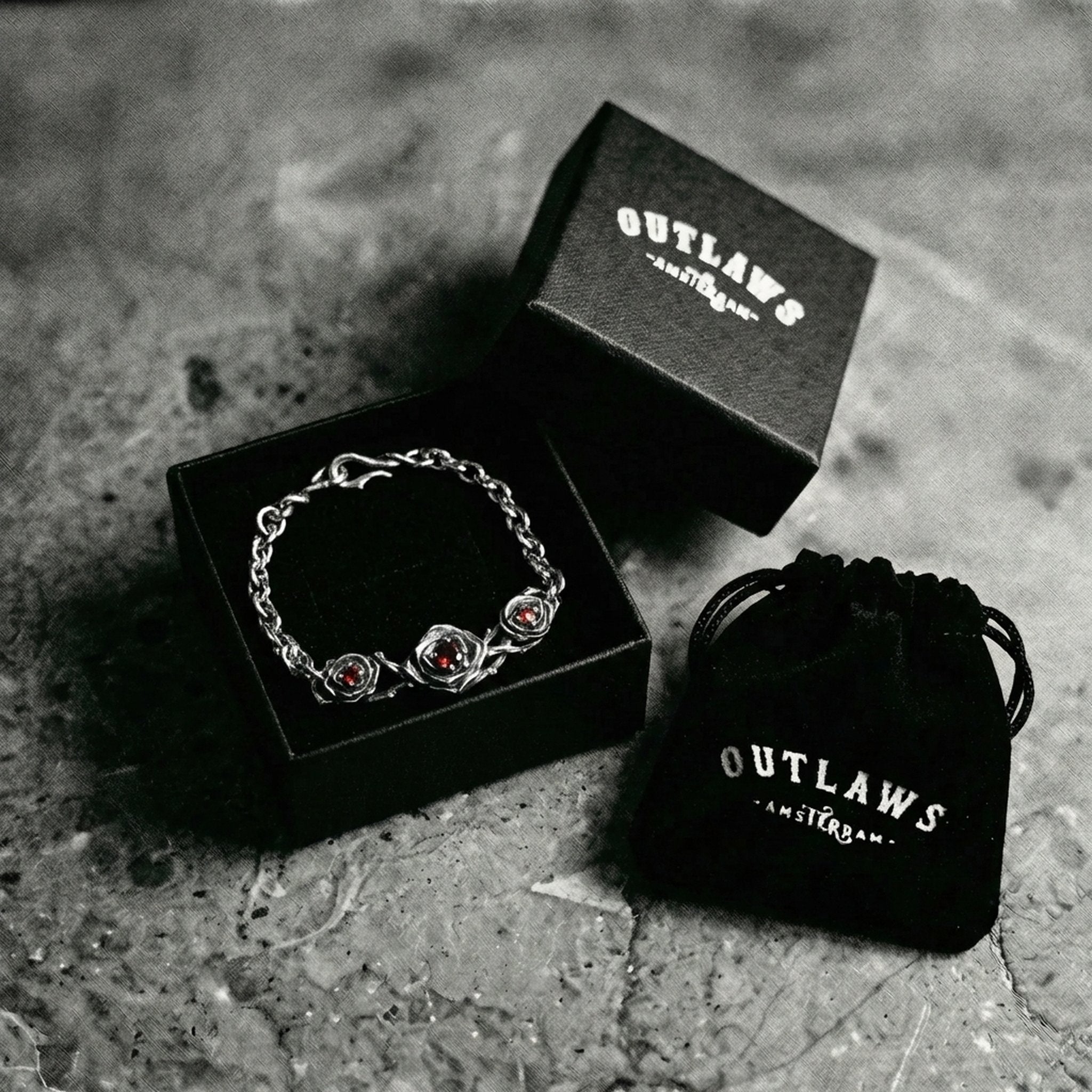 RED ROSES. - 925 STERLING SILVER